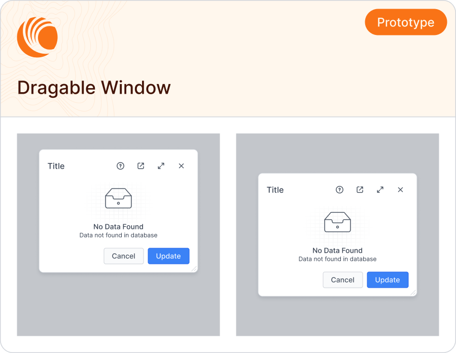 Draggable Floating NOC Windows